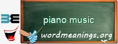 WordMeaning blackboard for piano music